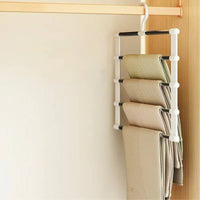 Multi-Layer Pants Hanger Stainless Steel Closet Organizer Easy to Use Household Storage for Wardrobe