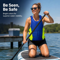 Adult Life Vest for Boating, Fishing, Snorkeling, Rafting, Swimming, Surfing, and Water Sports