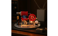 Stirlings Engine Motor Education Model ToyBrass Burner LED Thermal Engine Teaching Aid Physics Experiment Kit for Students, Classroom