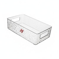Rectangular Vanity Tray Transparent Textured Vanity Tray Multi-Purpose