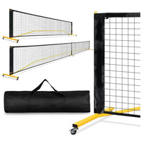 6.7m Pickleball Net with Wheels, Iron Pipe Frame for Outdoor Competition