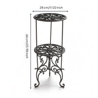 Two-Tier Plant Stand Freestanding Accent Table Space-Saving for Living Room