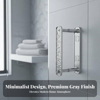 No Drilling Glacier Pattern Hanger Rack Extendable Design Drill-without Drilling Hanger Storage Rack Expandable for Renters, Homeowners