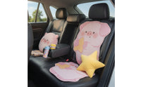 Car Seat Cushion with Backrest Breathable Car Seat Cushion with Back Support Pillow Animal-Shaped Soft for Drivers, Road Trips