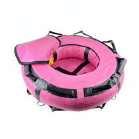 Pink PVC floats Lightweight and Portable Inflatable Dive floats Multiple D-Rings Water Sports Gear for Freedivers, Sea