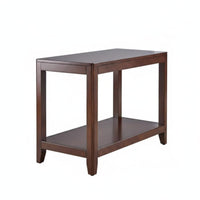 Solid Wood Construction 2-Tier Side Table Minimalist Design 2-Tier End Table Multi-Functional Bedside Stand Versatile Use for Apartment Dwellers, Homeowners, Families, Living Room, Bedroom, Hallway, Entryway