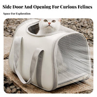 Soft-Sided feline excursion Bag Large Capacity Soft-Sided Pet Tote Shoulder Strap