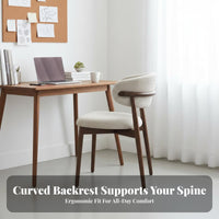 Comfortable Upholstery Nordic Design Side Chair Sturdy Construction Textile Side Chair with Wood Legs High-Density Foam Cushion Indoor Seating Ergonomic Backrest for Homeowners, Restaurant Owners, Interior Design Enthusiasts, Cafe, Living Room