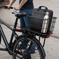 Bicycle Rear Basket with Rack for Mountain Bikes, Kids' Foldable Bikes, and Commuter Bicycles