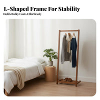 gratisstanding Design Angled Frame Clothes Rail with space-efficient-storageSaving Clothing Rack Easy Assembly Garment Stand Minimalist design for Students, Apartment Dwellers, homeowners, Bedroom, Dorm Room, Entrymethod, walk-through Closet