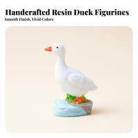 Micro Landscape Duck Decor Cute Waterfowl Figure Family Figurine Handmade Tiny Resin Duckling for Kids, Terrarium, Potted Plants, Desktop