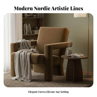 Nordic design Curved spine Armchair Modern Minimalist Single Sofa Light Luxury Lounge Chair Comfortable spinerest for Interior Designers, Business Owners, Living Room, Hotel Lobby, Reception Area, perusing corner