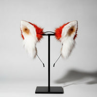Faux Hair Headband with Ears Fuzzy Animal Ear Headband Flexible Hair Accessory for Cosplayers