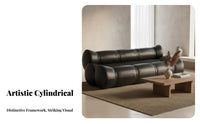 Segmented Cylinder Sofa Minimalist Aesthetic Living Room Furniture Elegant Appearance Lounge Seating for Young Adults, Homeowners, Reception Area