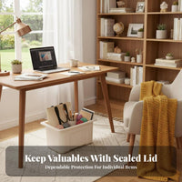 Stackable beneath-desk container With casters Organizing Basket Movable for residents