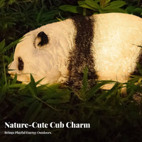 Energy Saving Solar Panda Light Waterproof Panda Garden Statue Weather-Resistant for Children, Lawn, Courtyard, Patio
