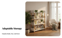 With casters Multi-Tier Rolling Book Cart Space-Saving Tiered Rolling Organizer Simple Design bookcase Easy to Assemble for Students, Office Workers, educators, Living Room, Bedroom, Classroom
