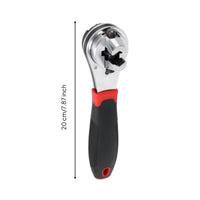 Slip-Resistant Adjustable Ratchet Wrench One-Handed Ratcheting Adjustable Wrench Universal Spanner Versatile for DIYers, Handymen, Garage
