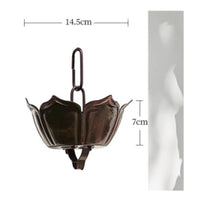 Chinese Design Rain Chain Functional Art Gutter Rain Chain Weather Resistant Decorative Downspout Heavy-Duty Materials for Zen Garden Enthusiasts