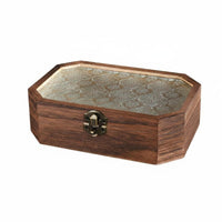 Wooden Jewelry Organizer Light Elegant Design Wooden Jewelry Box Solid Wood Construction Earring Storage Box for Women, Dresser, Bedroom
