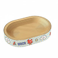 Multi-Functional Corrugated Cardboard Cat Lounger Large Space Cardboard Cat Scratcher Lounge Non-Slip Pet Supplies Long-Lasting for Cats, Indoor