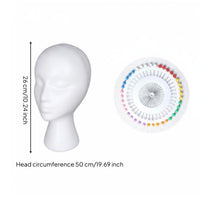 2 Pieces Multi-Size Set Cosplay Head Model Lightweight Foam Mannequin Head Easy to Use Durable for Cosplayers, Hair Stylists, Salon