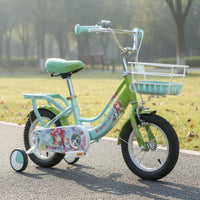 Children's Cycle with Stabilisers Adjustable Seat Young Child Pedal Bike Full Chain Guard Children's Training Cycle for Young Children, Girls, Outdoor