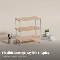 Multi-Level Shelving Unit Stylish Design Multi-Level Display Rack Space-Saving