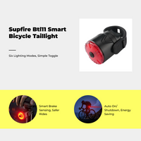 Brake-sensing LED bike tail light