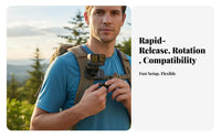 Backpack Camera Clip 360° Rotation Backpack Camera Mount Single-Hand Quick Release Shoulder Strap Mount for Hiking, Traveling