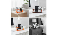 Transparent Controller Control Holder Compact Controller Control Holder with Compartments Glossy Desktop Organizer Sleek for Desk