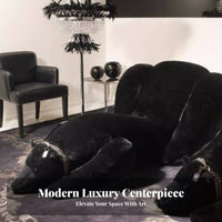 Polar Bear Sofa Chair Designer Style Upholstered Accent Chair Statement Piece Home Seating for Office Workers, Adults, Living Room, Bedroom, Apartment