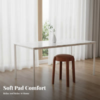 Minimalist Design Stackable Padded Stool Thickened frame Padded Nesting Stool Easy to Clean Household Seating Reinforced Frame for Homeowners, Event Organizers, Dining Room, Kitchen, Balcony, Entryway