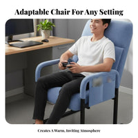 Adjustable Backrest High-Back Reclining Armchair Ergonomic Support Multi-Position Armchair Wide Seat Recliner Solid Frame Construction for Students, Office Workers, Readers, Bedroom, Small Areas, Leisure Time, Reading Nook