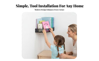toolcomplimentary installation Triangular on the surface surfacemounted shelf Easy to Install surface storage areaSaving Corner Rack Rounded Edges for homeowners, Students, Decor hobbyists, Kids' Room, Bedroom, Office