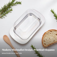 Stainless Butter Keeper Dish Fresh Keeping Butter Dish with Lid Sturdy Covered Cheese Server for Home Cooks, Families, Kitchen, Restaurant, Breakfast