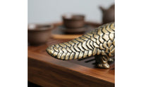 Compact Size Brass Pangolin Figurine Lost-Mold Casting Solid Brass Pangolin Ornament Collectible Creature Figure for Desktop