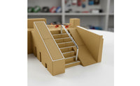 With Stairs Mini Fingerboard Skate Park Portable Fingerboard Ramp Set Sturdy Plastic Finger Skate Ramp Easy to Assemble for Boys