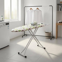 Metal Frame Folding Ironing Board Padded Foldable Ironing Board Anti-Slip Feet Compact Storage