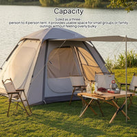 Front Awning Automatic Folding Tent Mesh Panels 3 to 4 Person Tent Quick Setup Outdoor Shelter Portable