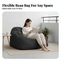 Japanese-Inspired Single-Person Floor Sofa Minimalist Aesthetic Bean Bag Lightweight Indoor Seating Ergonomic Design for Apartment Dwellers, Young Adults, Bedroom, Balcony, Living Room, perusing alcove