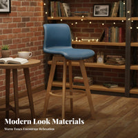 Footrest Included rotating Bar Stool with Backrest Stable Base Counter Chair Modern Design Seating Furniture Easy to Clean for Homeowners, Guests, Business Owners, Cafe, Front Desk, Bistro, Kitchen Island