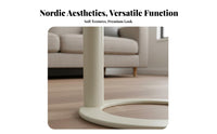 Nordic Design Round Side Table Light Luxury Small Side Table Space-Saving Versatile for Apartment Dwellers, Homeowners, Interior Designers, Bedroom, Home Office, Balcony, Entryway