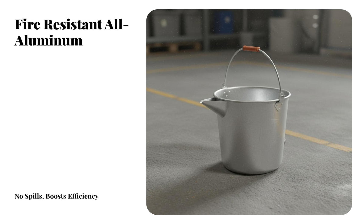 Lightweight Blast-Resistant-Proof Aluminum Container Resistant Aluminum Oil Drum with Spout Long-Lasting Duckbill Spout Fire Container for Refinery Workers, Gas Station Attendants, Mechanics Plants, Oilfields, Refineries, Workshops