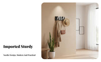Space-Saving Piano Key Design Hook Rack Foldable Hooks Piano Key Hook Decorative Wall Hanger Heavy Duty for Design Enthusiasts, Homeowners, Families, Entryway, Hallway, Mudroom, Bedroom
