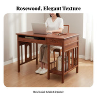 sturdy Wood Construction Wooden Desk with Drawers Traditional Design Writing Table Minimalist stylistic Home Furniture Multi-Functional for Adults, Professionals, Students, Study Room, Office, Workspace, Bedroom