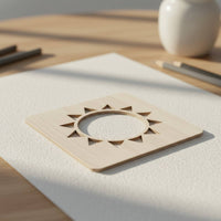 9 Pieces Moon and Stars Stencil Easy to Use Sun and Atmospheric Stencil Reusable Painting Template for School Project