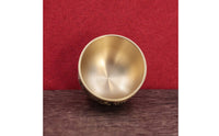 Embossed Dragon Embossed Avian Cup Fine Craftsmanship Embossed Brass Cup Multi-Functional Chinese Landscape Teacup for Collectors, Home Decor, Altar