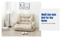 Sofa Bed, Foldable Woven Mat Couch, Breathable Innovative Fabric, Double Size, Living Room, Bedroom, Elderly