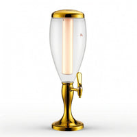 Illuminated Beer Dispenser with Ice Column Clear Beer Dispenser with LED Light for Parties